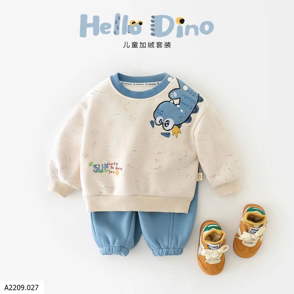 SET NỈ KHỦNG LONG CHO BÉ   Giá sỉ 246k