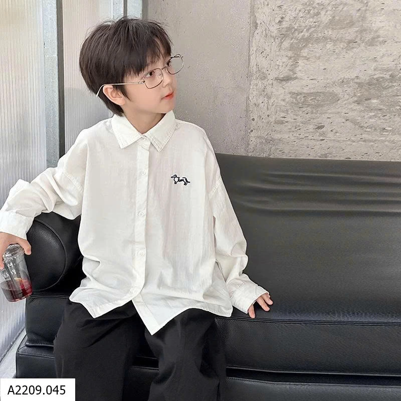 SƠ MI AMBB THÊU NGỰC   Giá sỉ Giá: 90-150: 158k 160: 172k 170: 189k