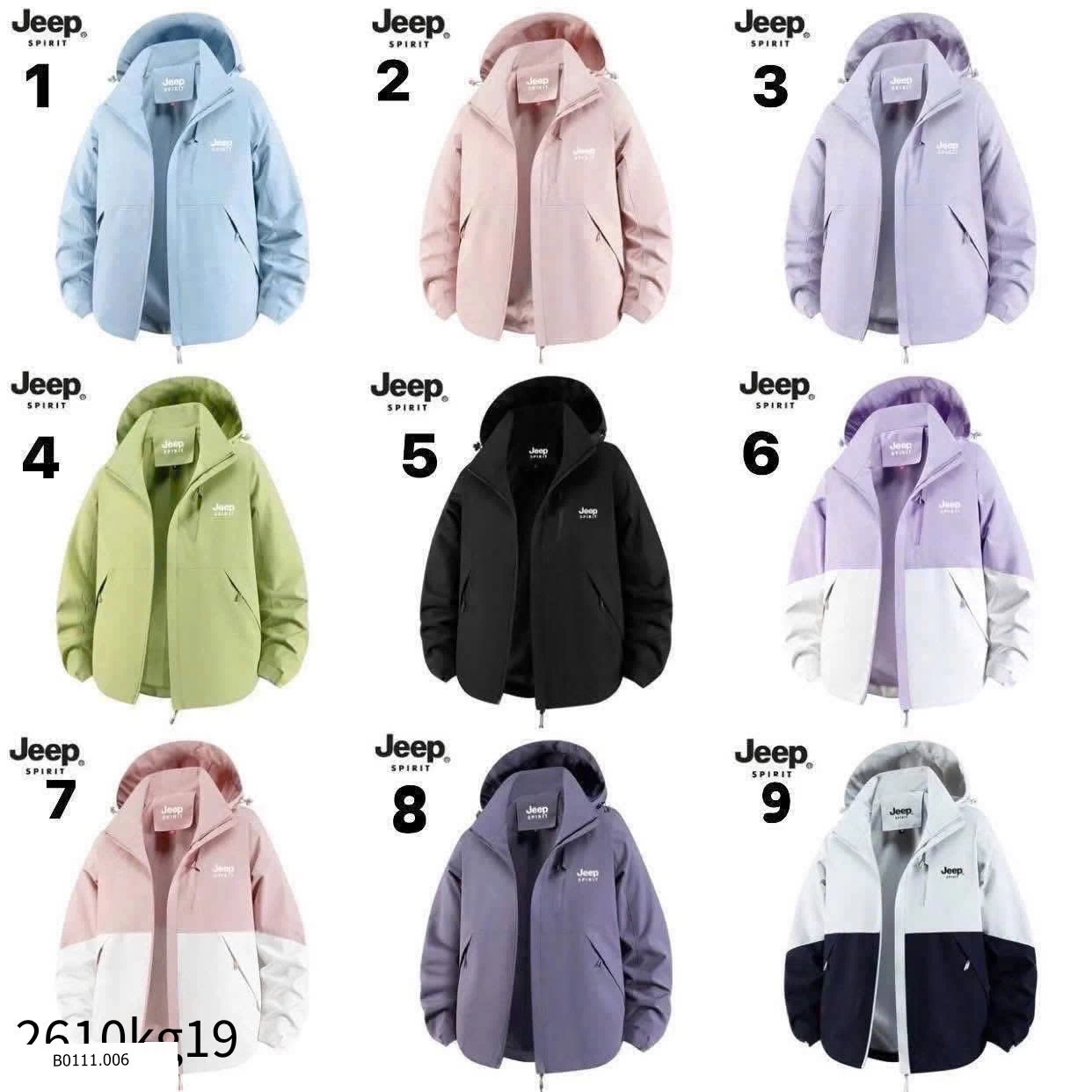 Áo khoác gió Jeep Giá sỉ 305kA