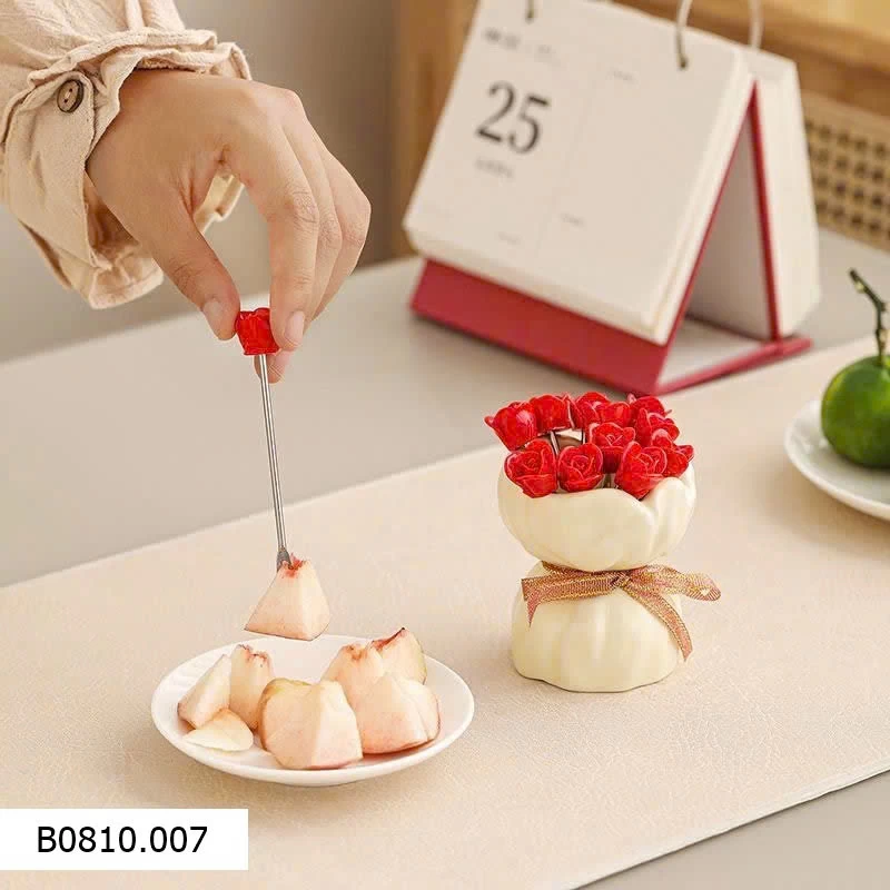 SSET NĨA ĂN HOA QUẢ HÌNH BÓ HOA Giá sỉ 105k/set