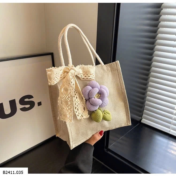 TÚI TOTE VẢI HOA REN VINTAGE Giá sỉ 50k