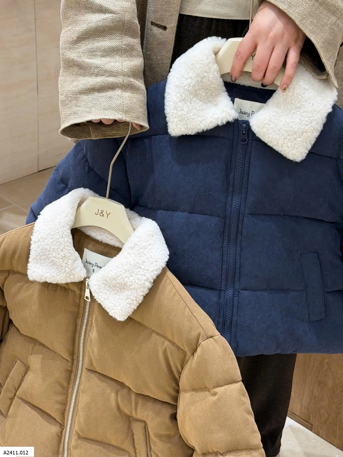 ÁO KHOÁC PHAO PHỐI CỔ LÔNG CHO BÉ  Giá sỉ 350k