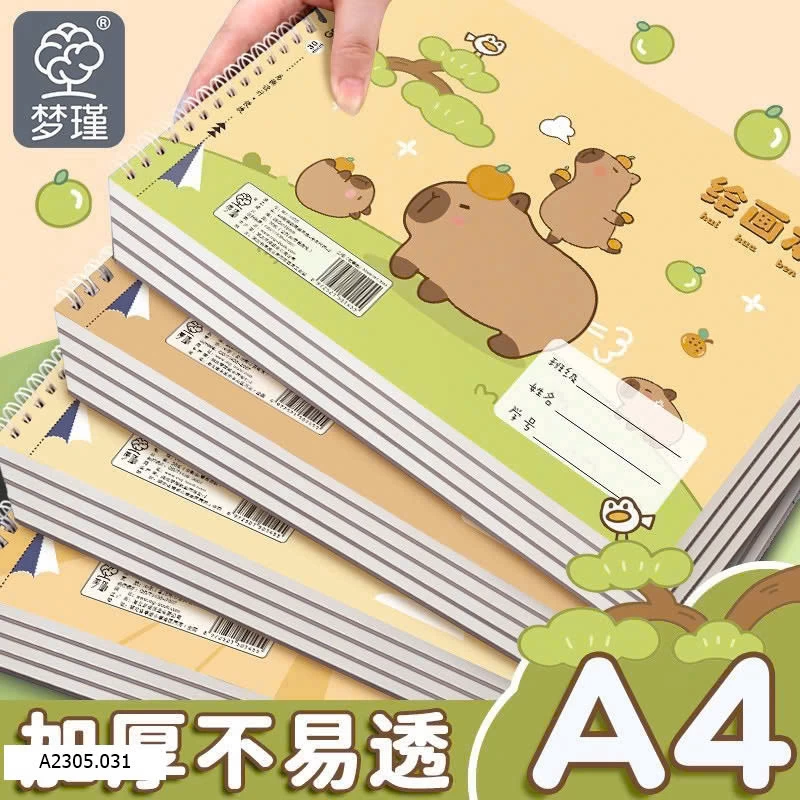 COMBO 4 QUYỂN VỞ VẼ A4   Sỉ 60k/1 set 4 quyển