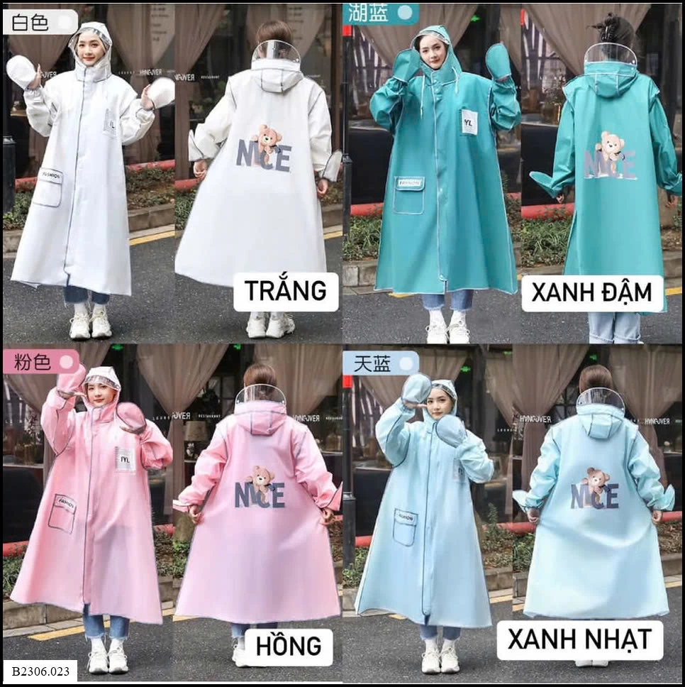 ÁO MƯA THỜI TRANG GẤU NICE Sỉ giá 105k