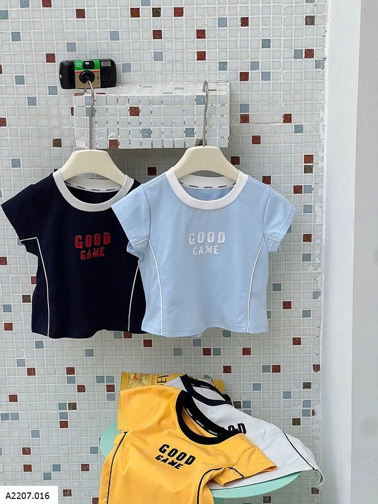 ÁO CROPTOP GOOD VIỀN CỔ Sỉ giá  sz 90-150: 107k  sz 160: 116k  sz 170: 123k 