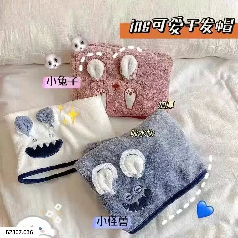 KHĂN QUẤN NHANH KHÔ TÓC Sỉ 48k/1 set2 chiếc mix màu 