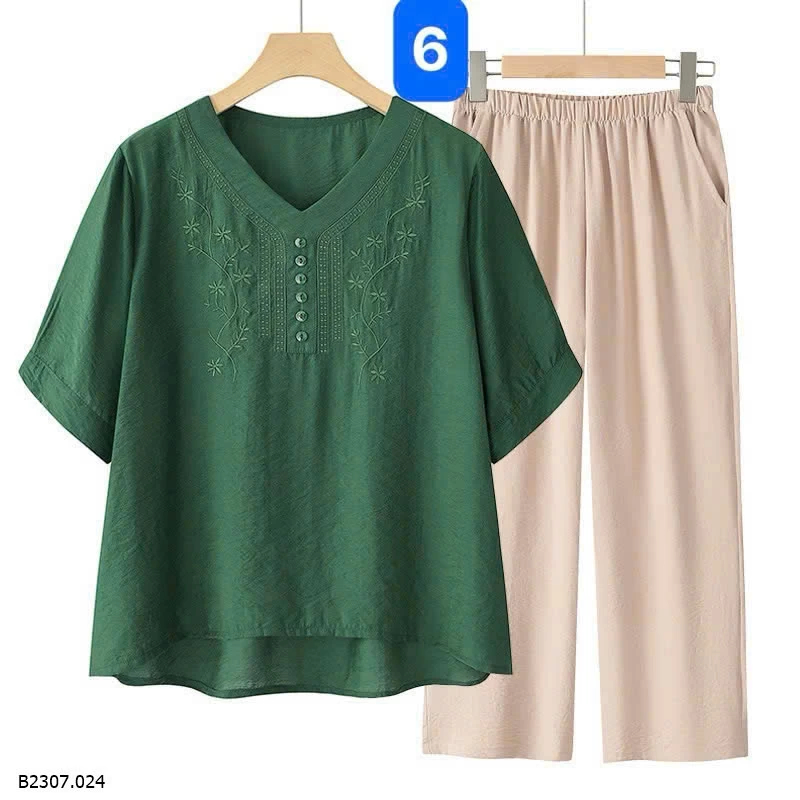 BỘ TRUNG NIÊN CHO MẸ Sỉ  ÁO : 110k -BỘ : 185k