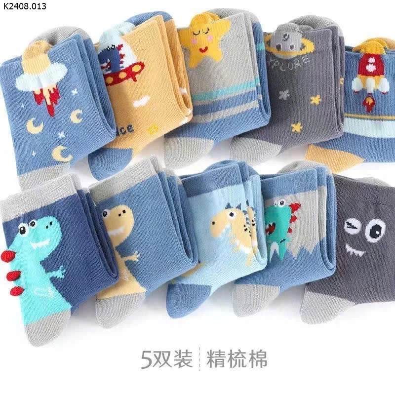 Set tất khủng long Si 37k/ 1 sét 5 đôi