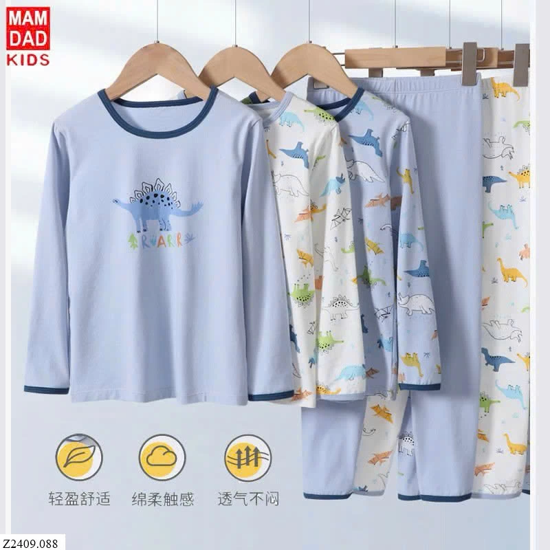 BỘ COTTON DÀI TAY BÉ TRAI BÉ GÁI MAMDAD KIDS  Sỉ Size 100-150: 100K/1B Size 160 -170 : 120K/1B