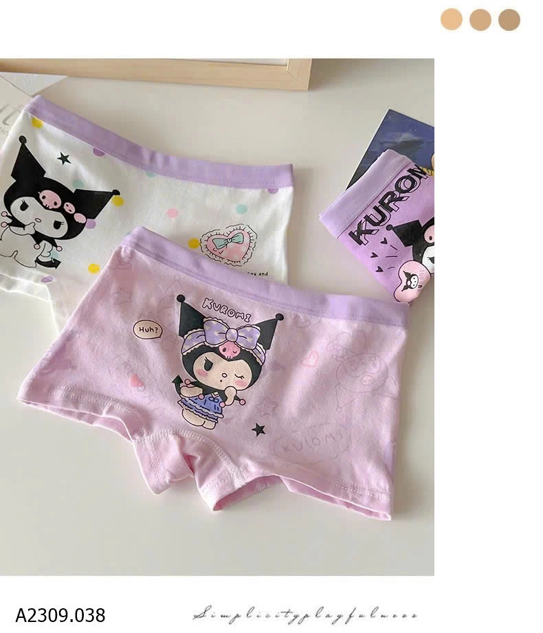 SET 4 QUẦN CHIP KHÁNG KHUẨN KUROMI  Giá sỉ 55k/set 4c