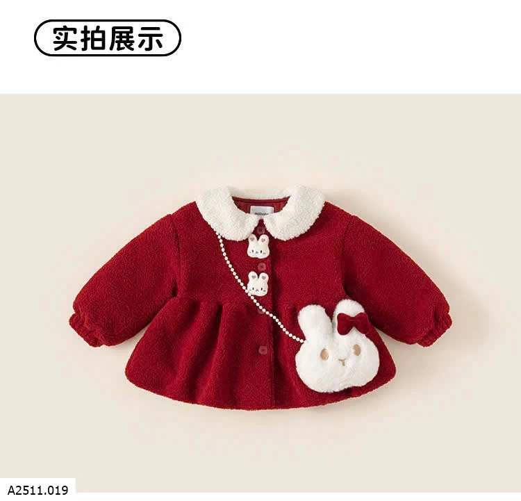 ÁO KHOÁC THỎ LÔNG TRẦN TRÁM MBANG Giá sỉ 360k