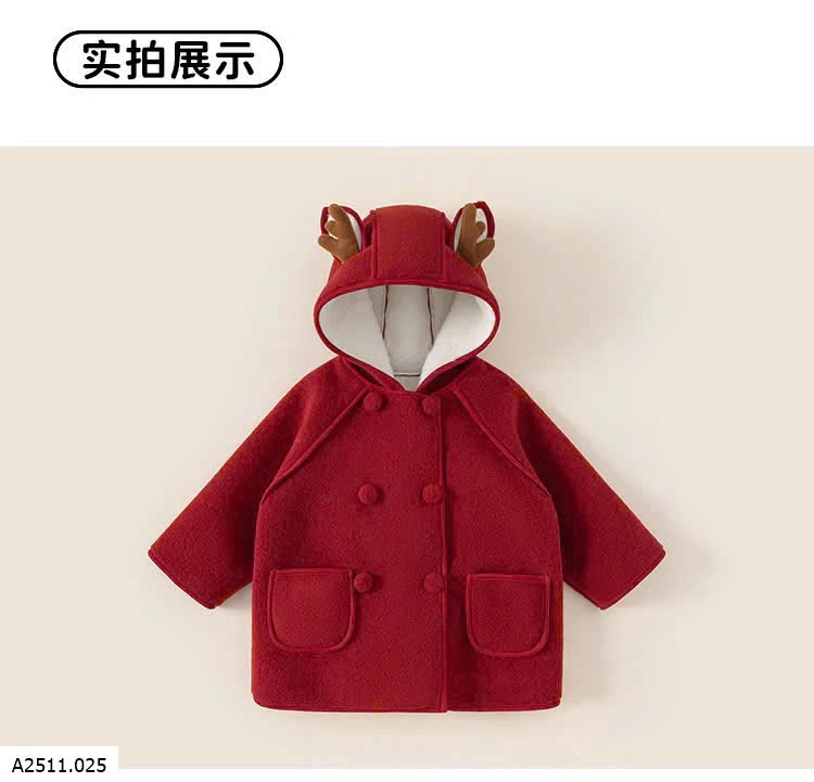 ÁO DẠ ĐỎ LÓT LÔNG TAI HƯƠU MBANG Giá sỉ 381k