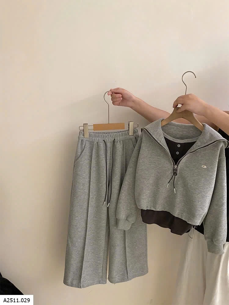 BỘ NỈ ÁO GIẢ 2 MẢNH BG Giá sỉ 110-150: 327k 160-170: 368k