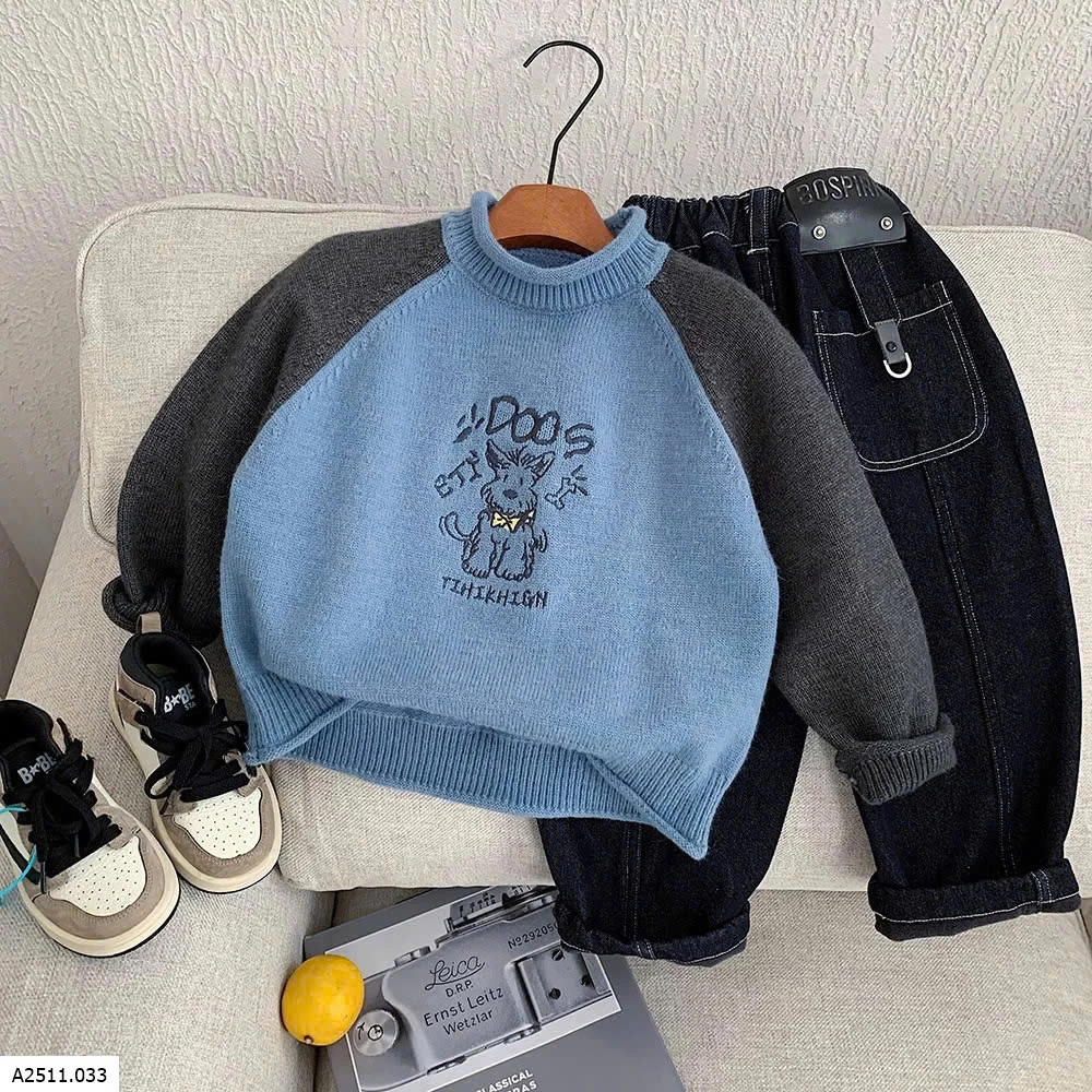 ÁO LEN PHỐI MÀU CHO BÉ TRAI Giá sỉ sz 90-120: 152k sz130-160: 172k