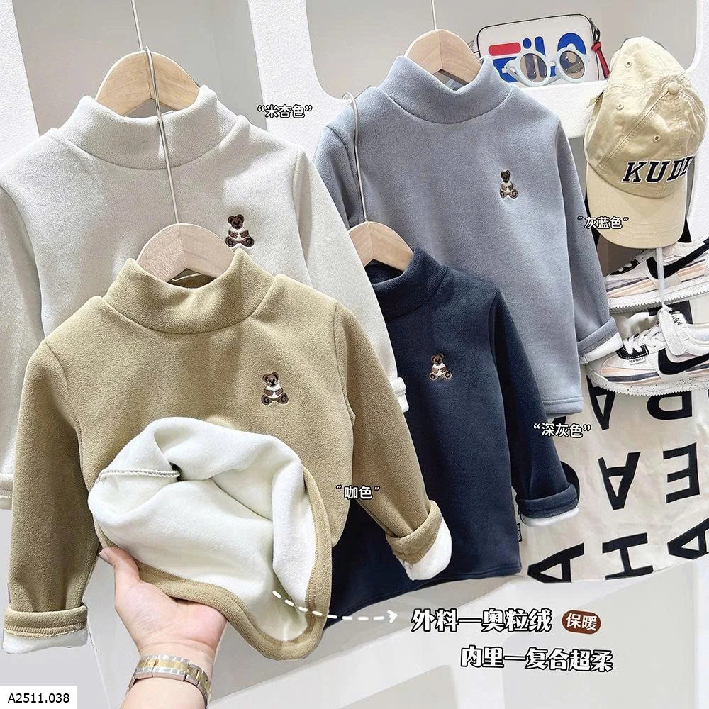 ÁO NỈ LÓT LÔNG BÉ TRAI BÉ GÁI KACADY Giá sỉ 105k