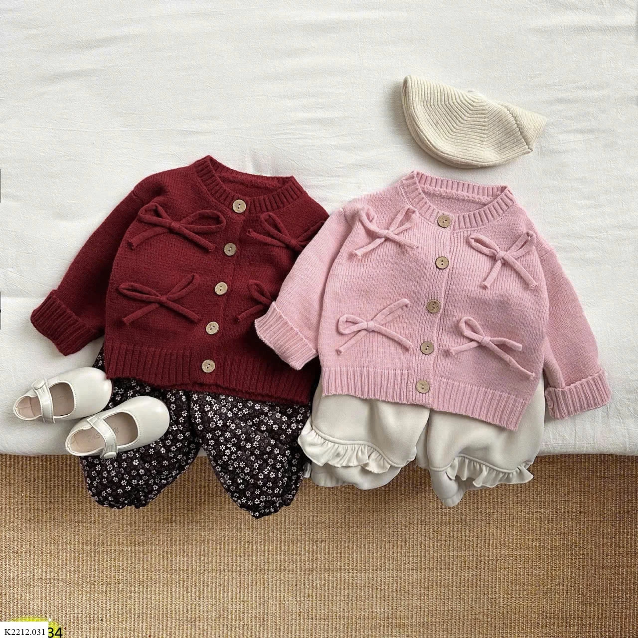 ÁO LEN CARDIGAN NƠ Sỉ 149k