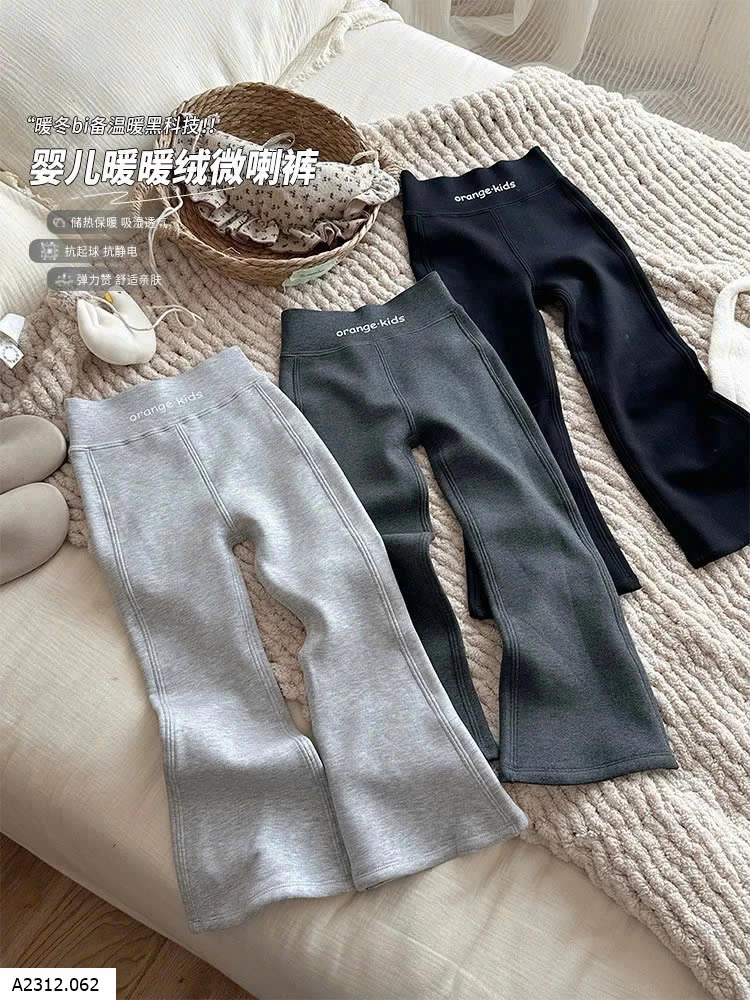 Quần loe lót nỉ ấm  Giá sỉ sz 90-120: 143k  Sz 130-160: 159k