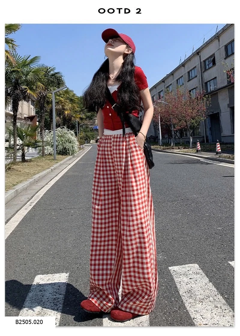QUẦN CARO DÁNG SUÔNG Sỉ 110k