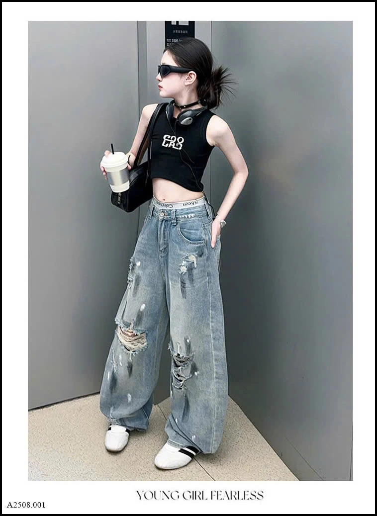 SET ÁO CRT MIX QUẦN JEAN RÁCH BG   Giá sỉ áo: 83k  quần: 201k 