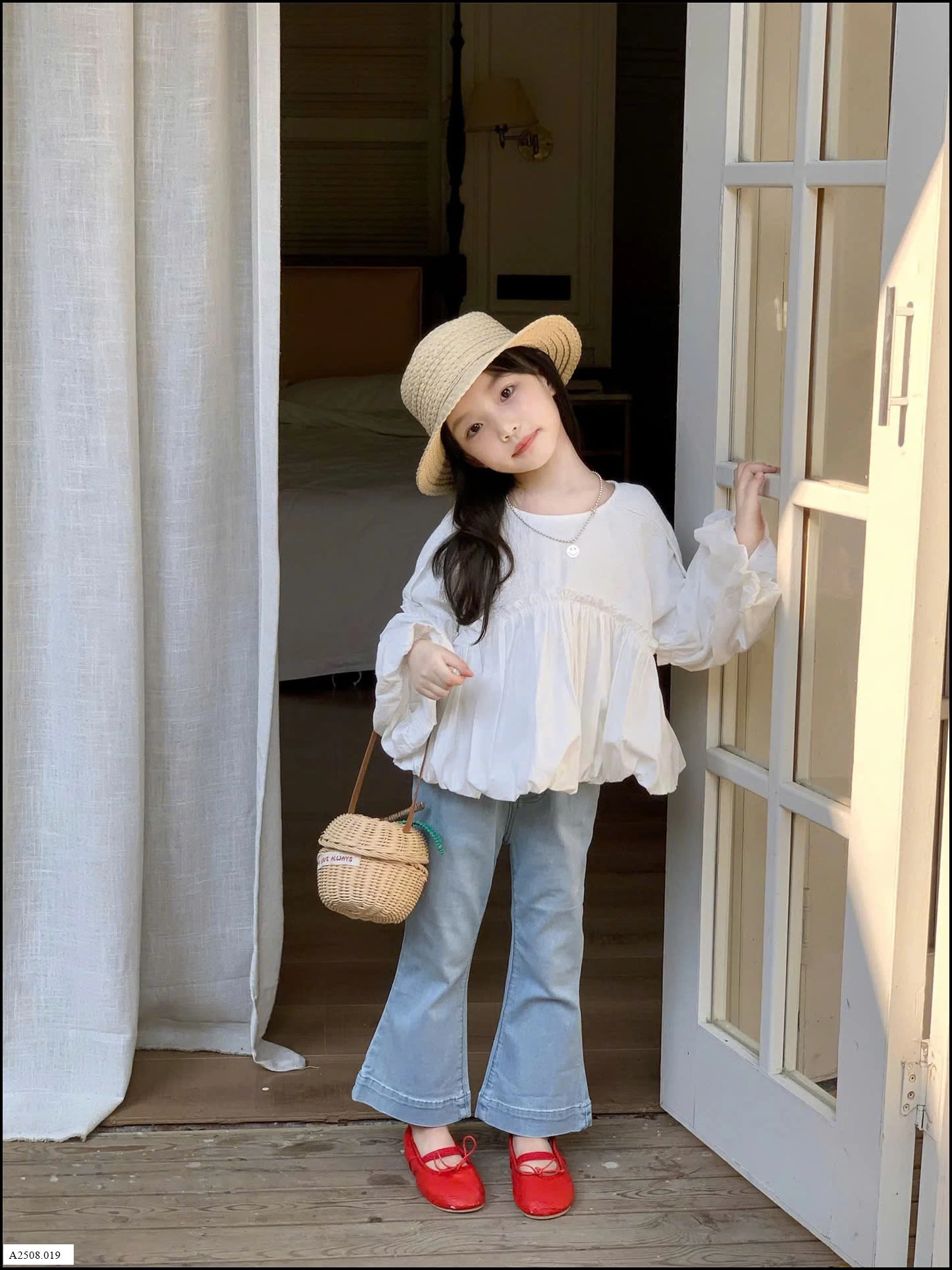 SET ÁO TAY BỒNG MIX JEAN LOE BG  Giá sỉ áo: 167k  quần: 179k 