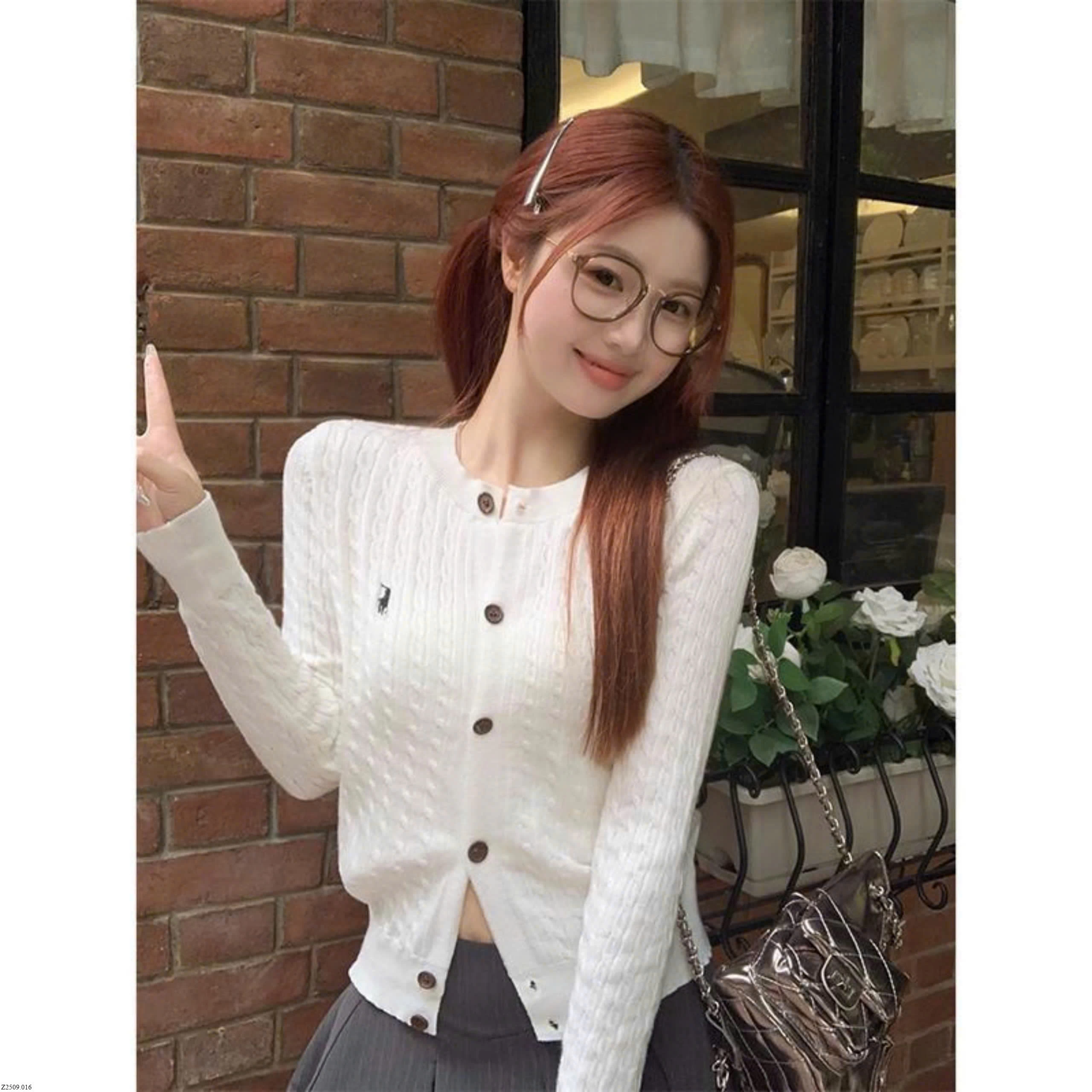 CARDIGAN LEN NỮ THÊU NGỰA   Sỉ 103k