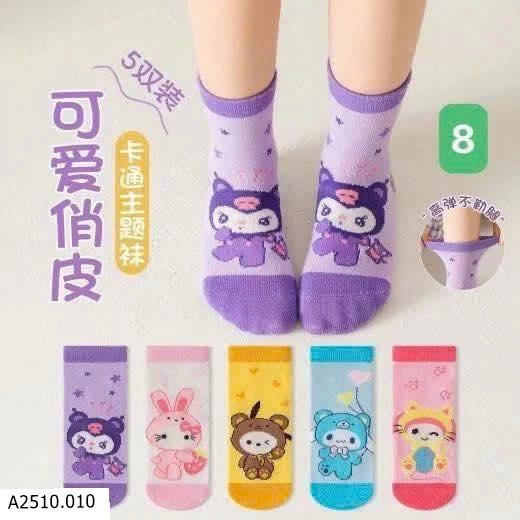 SET 5 ĐÔI TẤT HOẠT HÌNH CHO BÉ   Giá sỉ #57k/ set 5 đôi