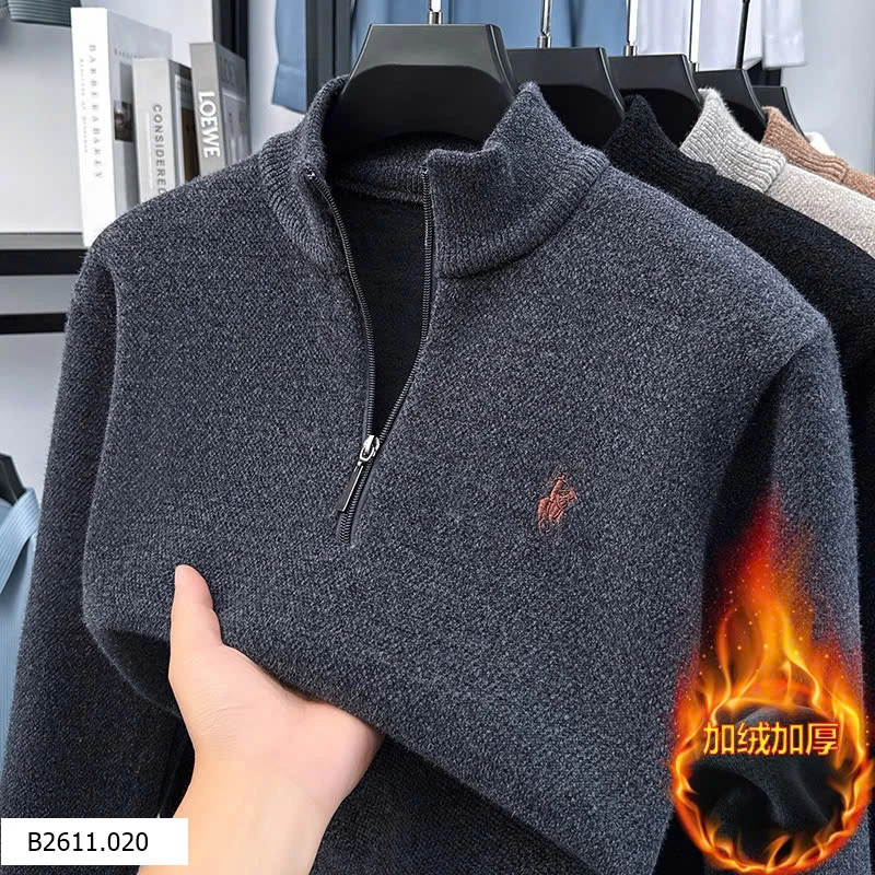 ÁO LEN LÓT NHUNG LÔNG NAM THÊU NGỰA  Giá sỉ 250k