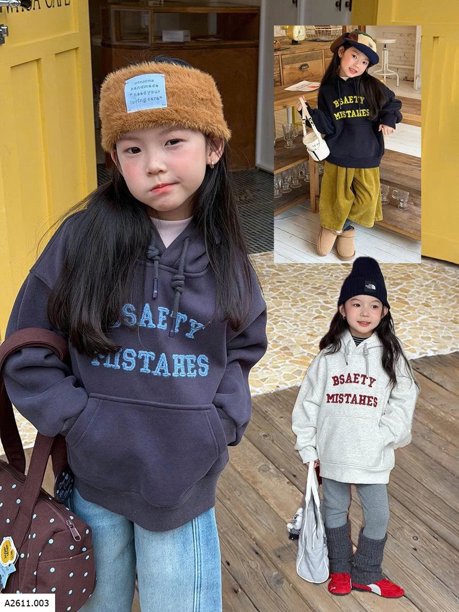 ÁO NỈ HODDIE BASIC CHO BÉ AMBB   Giá sỉ Sz 90-150 243k Sz 160 268k Sz 170 297k