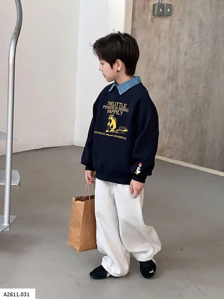 ÁO NỈ CHIM CÁNH CỤT LÓT LÔNG AMBB A2611.031 Giá sỉ 90-150: 163k sz 160: 180k sz 170: 196k