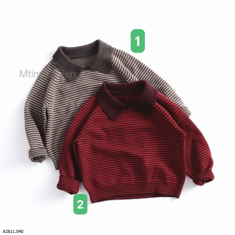 ÁO POLO LEN KẺ MTINY QUEEN Giá sỉ 167k