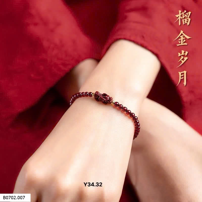 Vòng Ngọc Tỳ Hưu Chu Sa đỏ   Sỉ 24k/1 chiếc