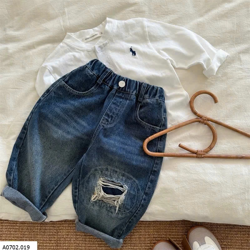Quần jean MMY rách gấu  Sỉ 165k