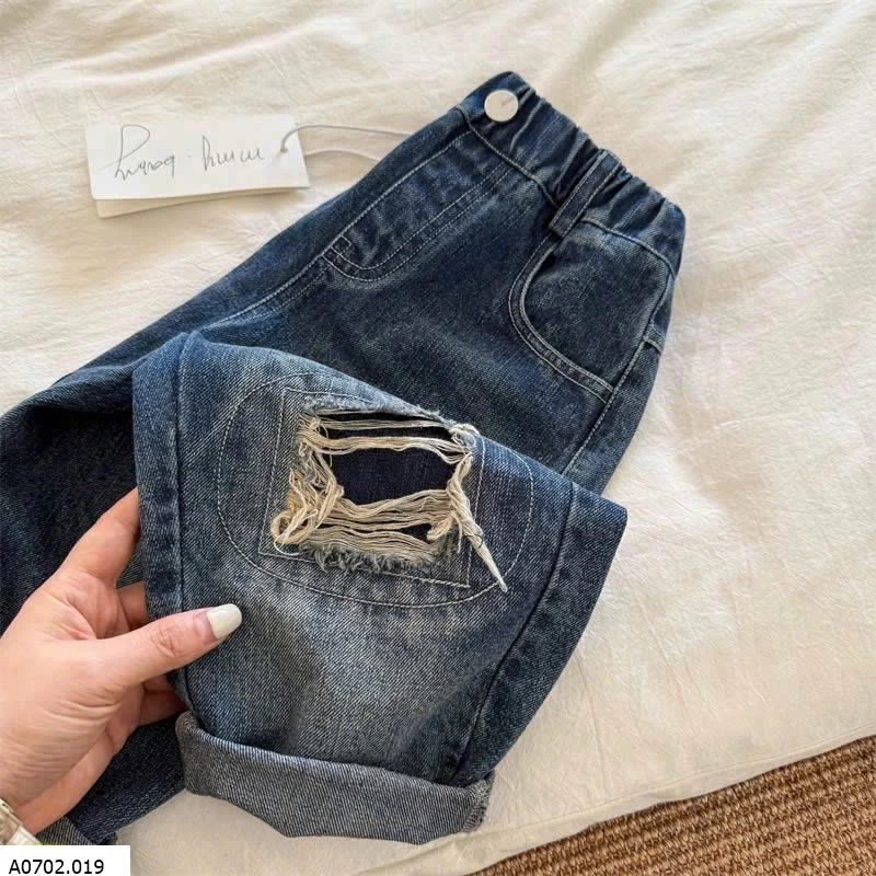 Quần jean MMY rách gấu  Sỉ 165k