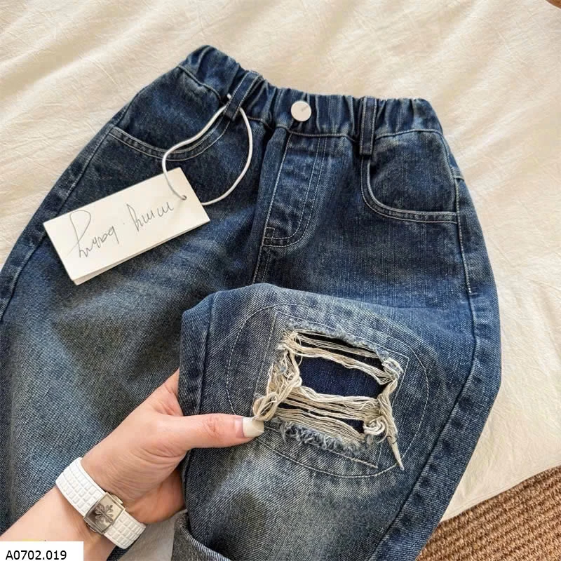 Quần jean MMY rách gấu  Sỉ 165k