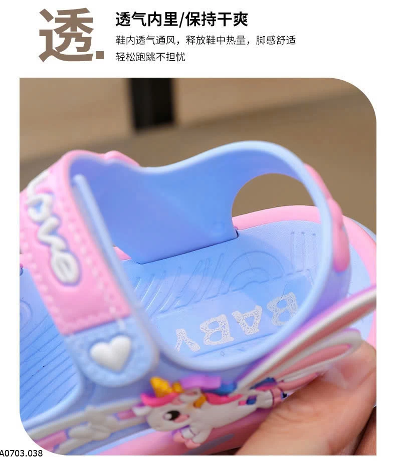 SANDAL NHỰA CHO BÉ TRAI BÉ GÁI SI 50K
