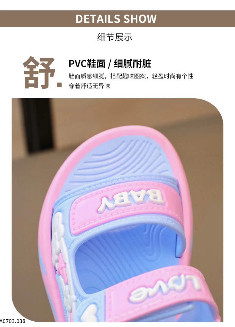 SANDAL NHỰA CHO BÉ TRAI BÉ GÁI SI 50K