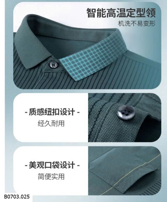   ÁO POLO TRUNG NIÊN NGẮN TAY   Sỉ 105k 