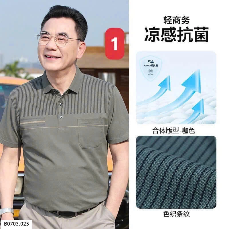   ÁO POLO TRUNG NIÊN NGẮN TAY   Sỉ 105k 