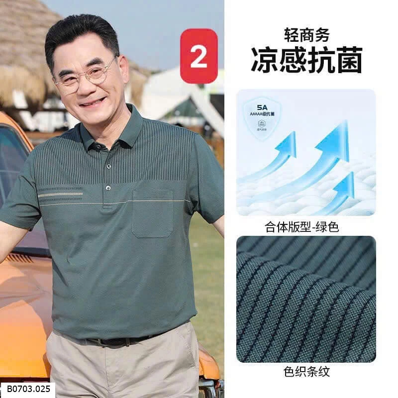   ÁO POLO TRUNG NIÊN NGẮN TAY   Sỉ 105k 