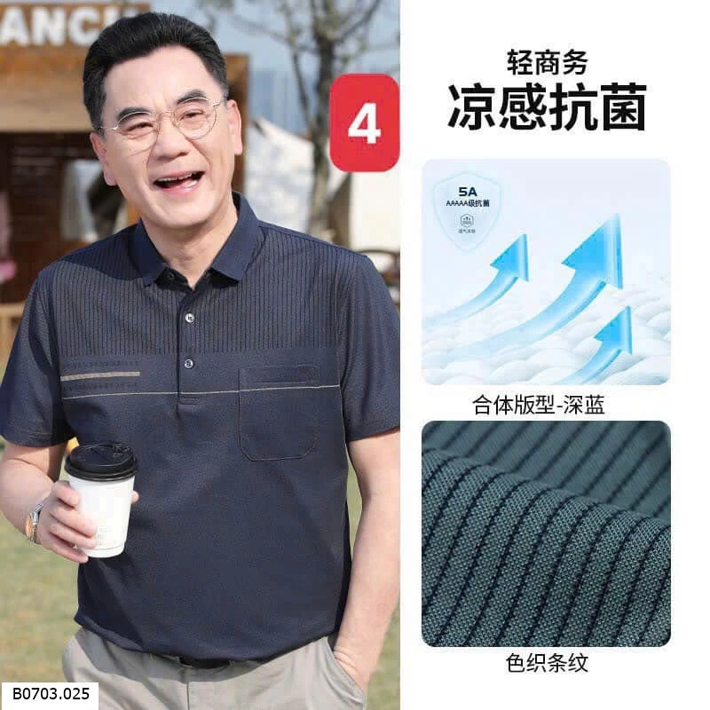   ÁO POLO TRUNG NIÊN NGẮN TAY   Sỉ 105k 