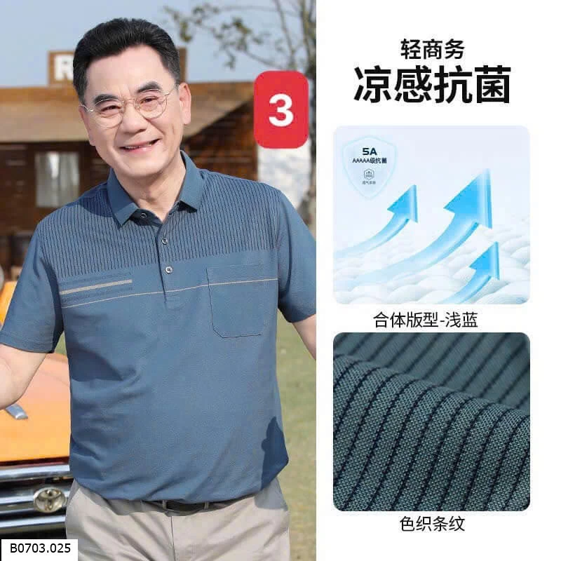   ÁO POLO TRUNG NIÊN NGẮN TAY   Sỉ 105k 