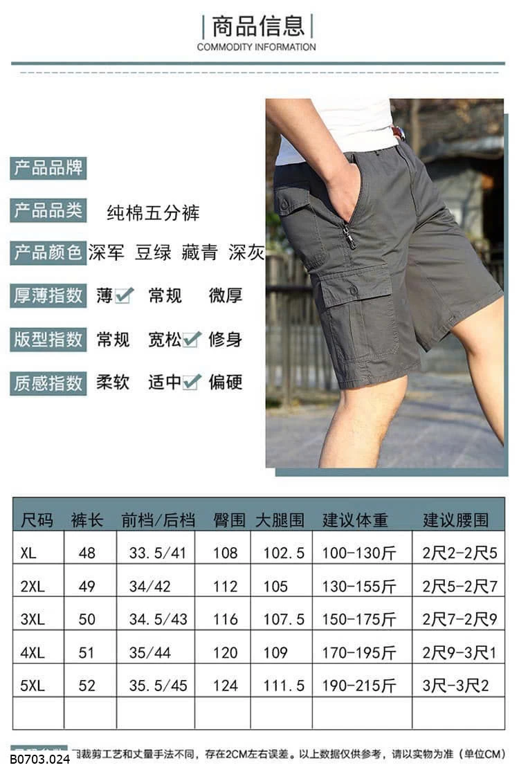  QUẦN SHORT KAKI CHO NAM Sỉ 145k 