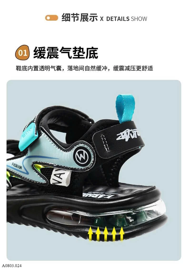 SANDAL BÉ TRAI PHỐI MẦU     Sỉ 120k