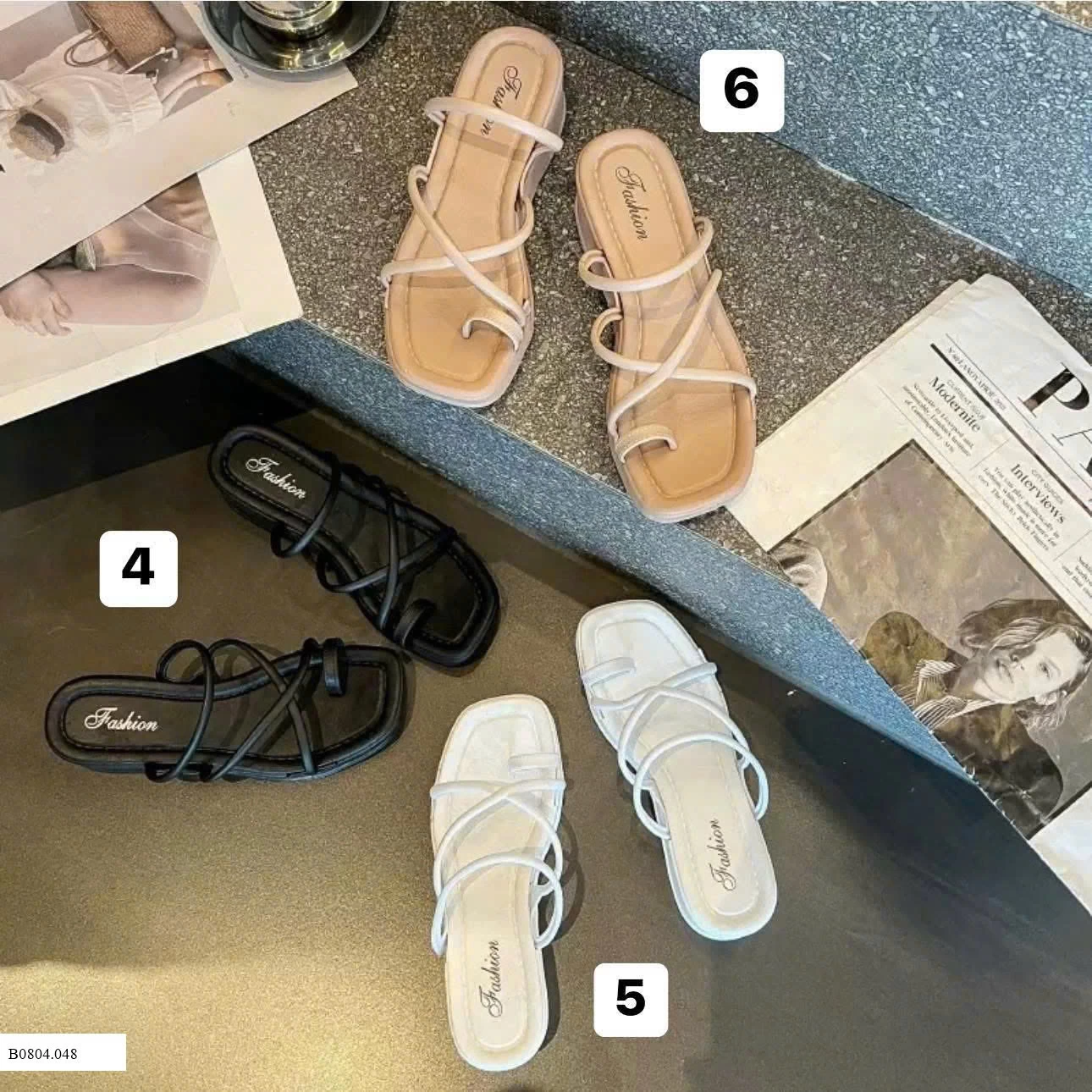 DÉP QUAI TRONG VÀ SANDAL DÂY MẢNH   Sỉ 45k