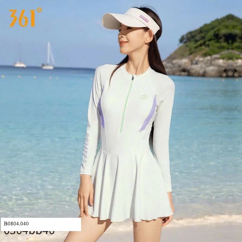 BỘ BƠI VÁY LIỀN THÂN TAY DÀI     Sỉ 280k