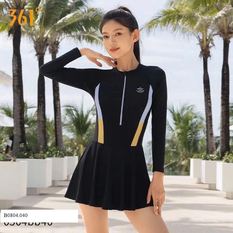 BỘ BƠI VÁY LIỀN THÂN TAY DÀI     Sỉ 280k