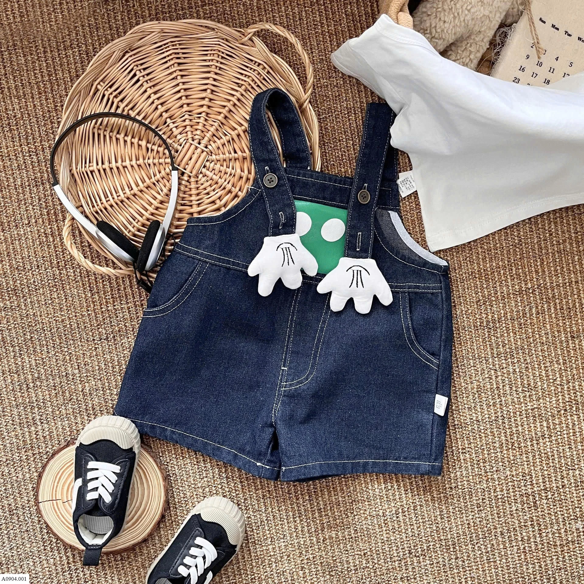SET ÁO PHÔNG MIX YẾM DENIM BT    Sỉ 144k