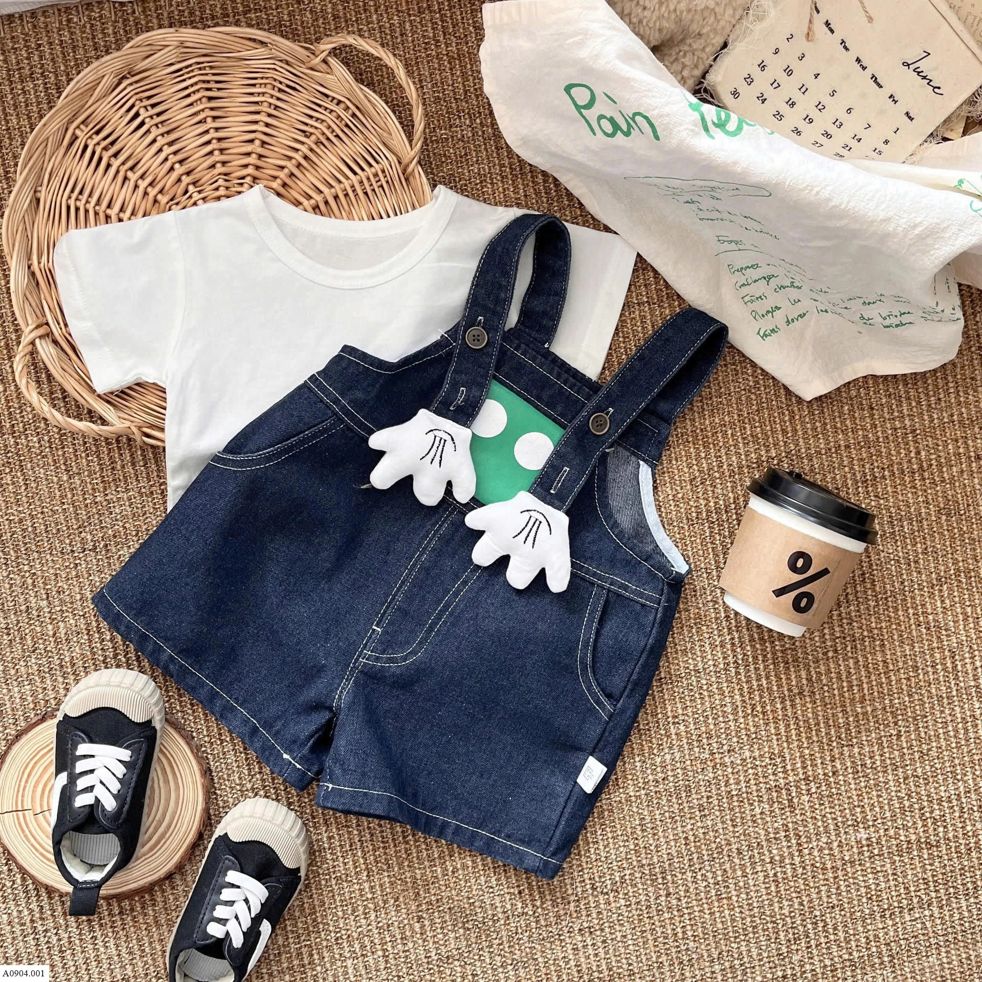 SET ÁO PHÔNG MIX YẾM DENIM BT    Sỉ 144k