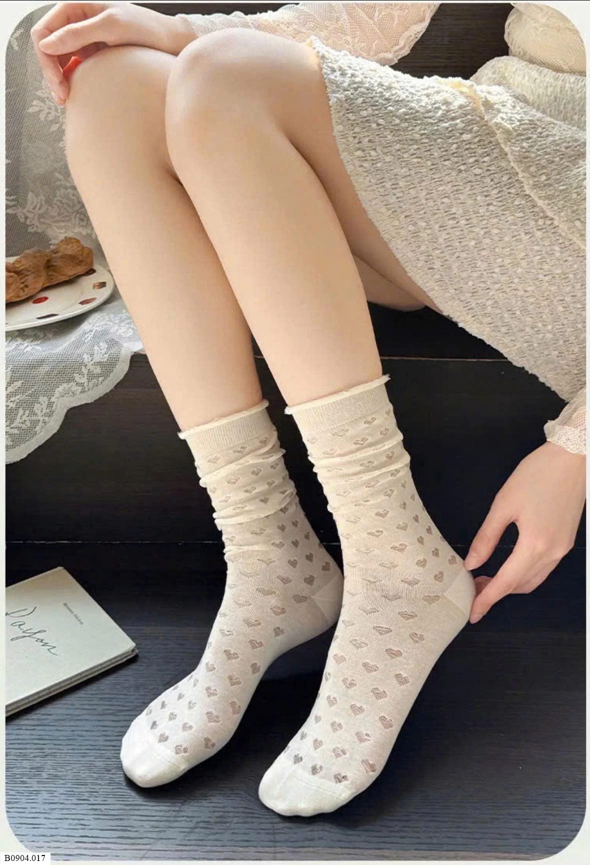 SET 5 ĐÔI TẤT REN NỮ QCCC   Sỉ 44k/1 set 5 đôi mix mẫu