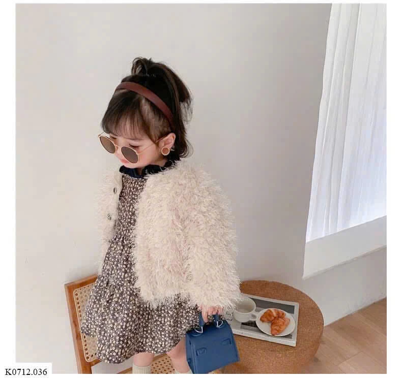 ÁO KHOÁC LÔNG SÀNH ĐIỆU BÉ GÁI SỈ  sz 80-100: 172K, sz 110-140:192K